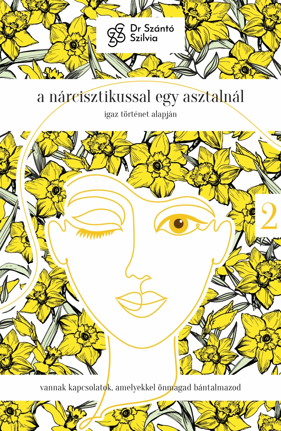 A nárcisztikussal egy asztalnál című könyv borítója